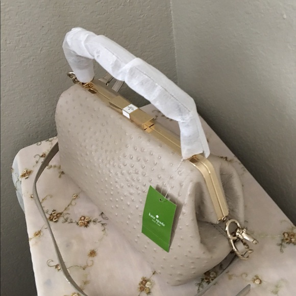 NWT Kate Spade Ostrich Leather Satchel Bag. 👜🛍 - Picture 2 of 8